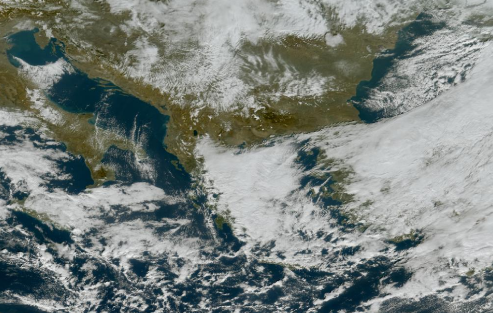 Τελευταία δορυφορική εικόνα νεφοκάλυψης