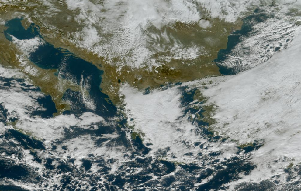 Τελευταία δορυφορική εικόνα νεφοκάλυψης