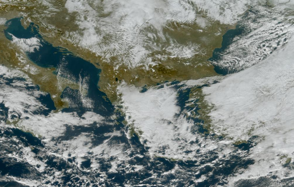 Τελευταία δορυφορική εικόνα νεφοκάλυψης