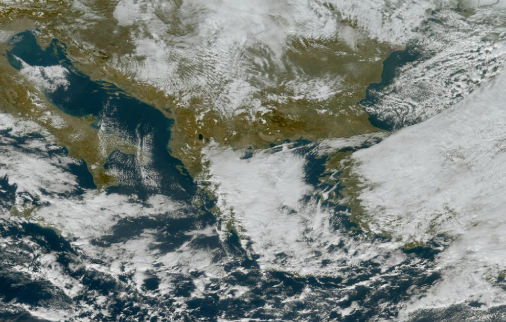 Τελευταία δορυφορική εικόνα νεφοκάλυψης