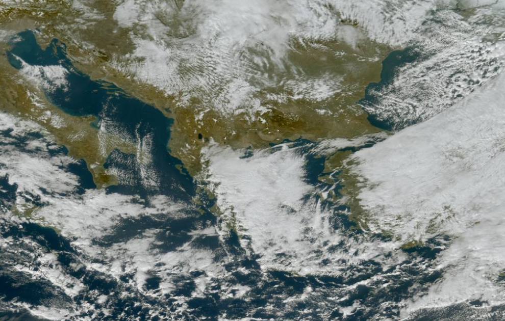 Τελευταία δορυφορική εικόνα νεφοκάλυψης