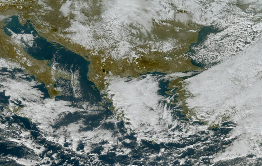 Τελευταία δορυφορική εικόνα νεφοκάλυψης