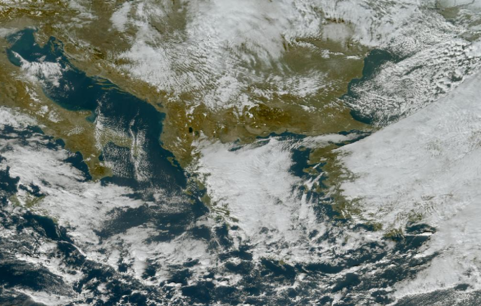 Τελευταία δορυφορική εικόνα νεφοκάλυψης