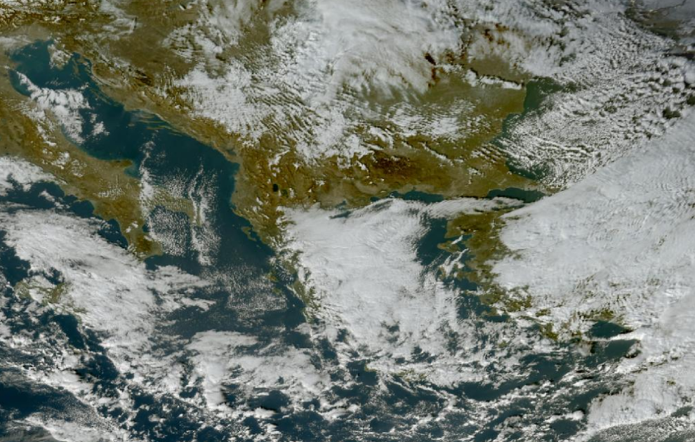 Τελευταία δορυφορική εικόνα νεφοκάλυψης