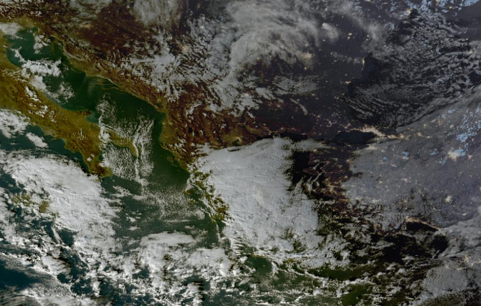 Τελευταία δορυφορική εικόνα νεφοκάλυψης