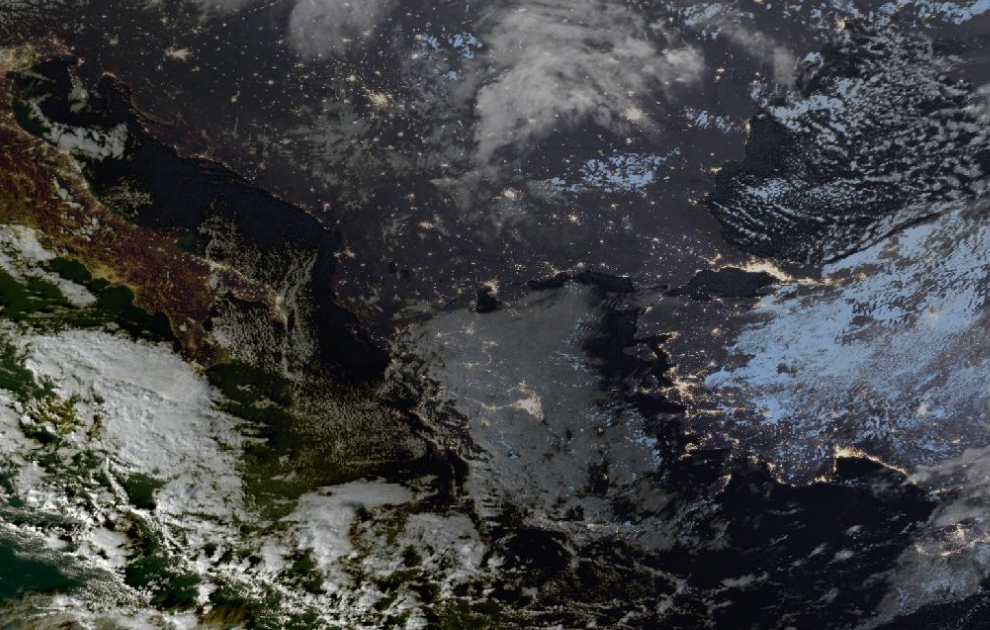 Τελευταία δορυφορική εικόνα νεφοκάλυψης