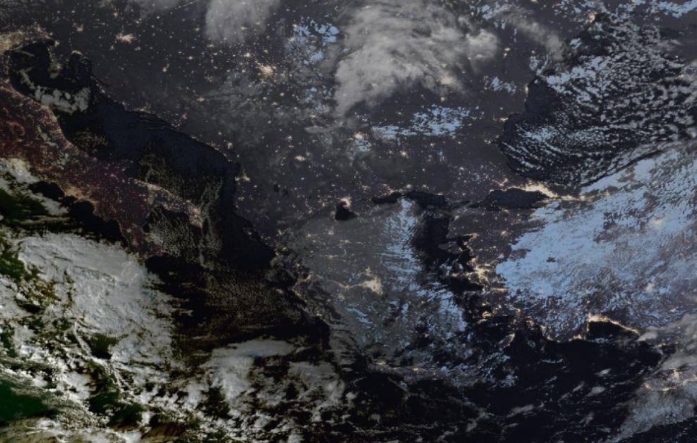 Τελευταία δορυφορική εικόνα νεφοκάλυψης