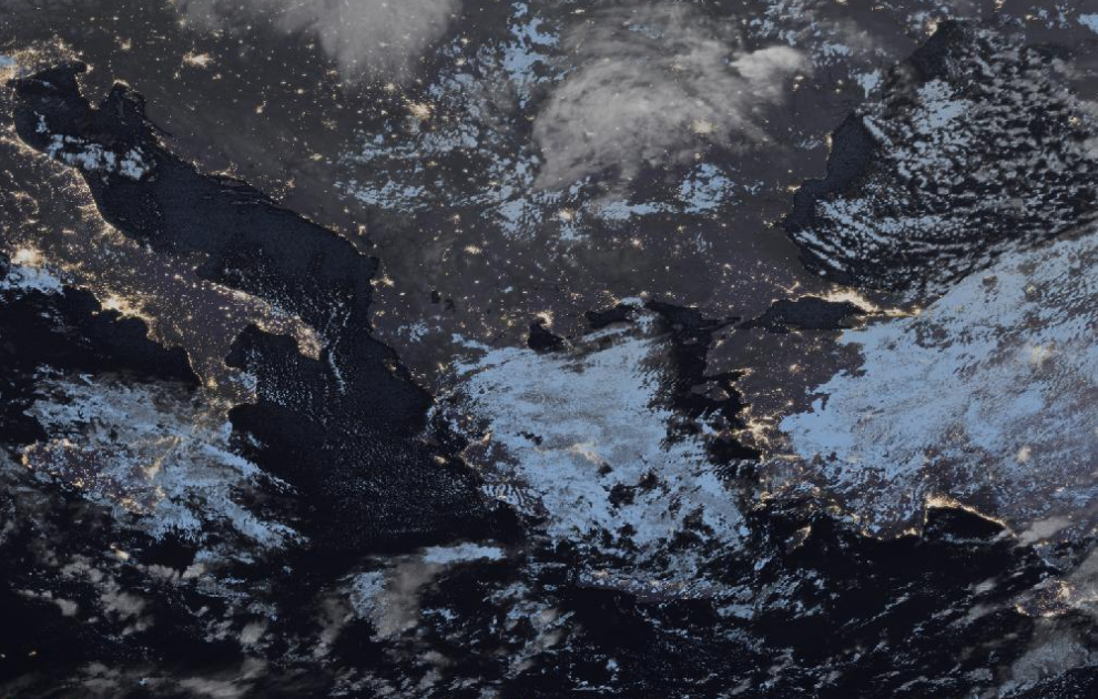 Τελευταία δορυφορική εικόνα νεφοκάλυψης