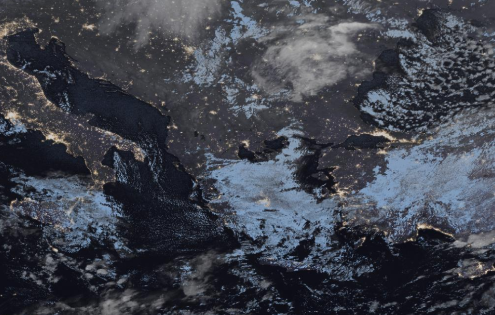 Τελευταία δορυφορική εικόνα νεφοκάλυψης