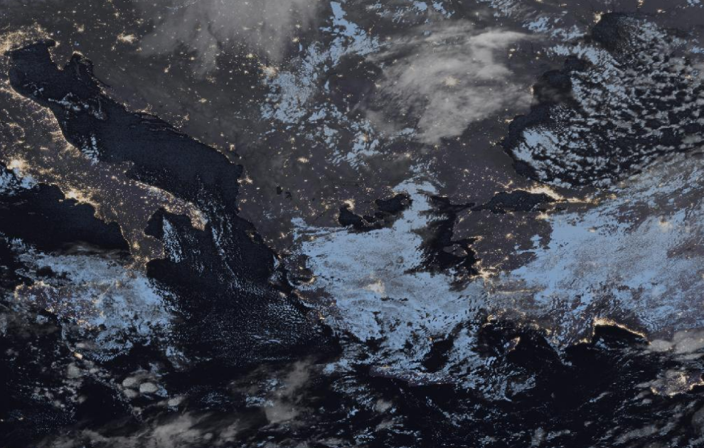 Τελευταία δορυφορική εικόνα νεφοκάλυψης