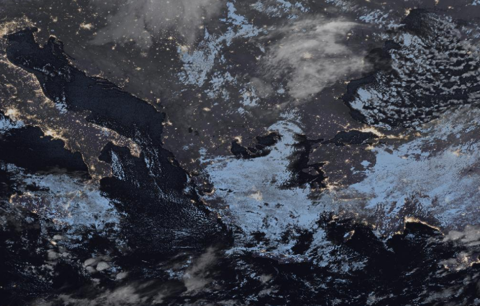 Τελευταία δορυφορική εικόνα νεφοκάλυψης