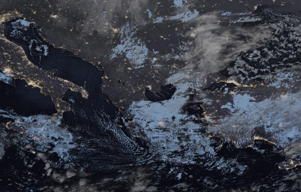 Τελευταία δορυφορική εικόνα νεφοκάλυψης