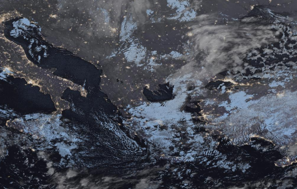 Τελευταία δορυφορική εικόνα νεφοκάλυψης