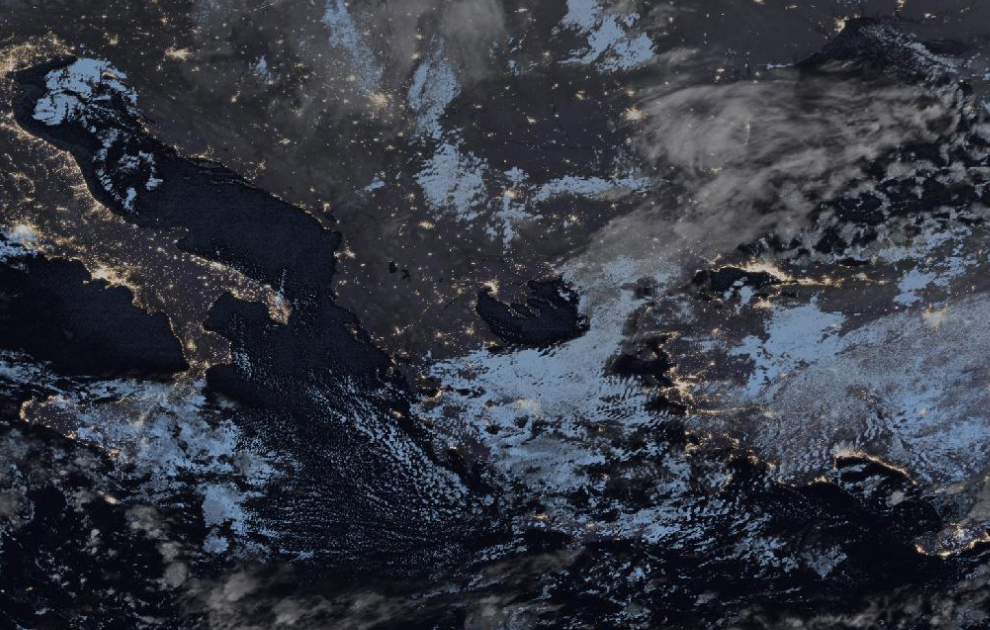 Τελευταία δορυφορική εικόνα νεφοκάλυψης