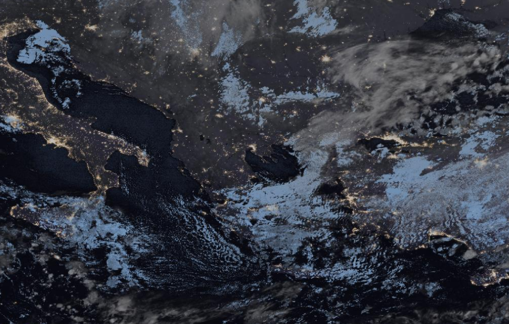 Τελευταία δορυφορική εικόνα νεφοκάλυψης