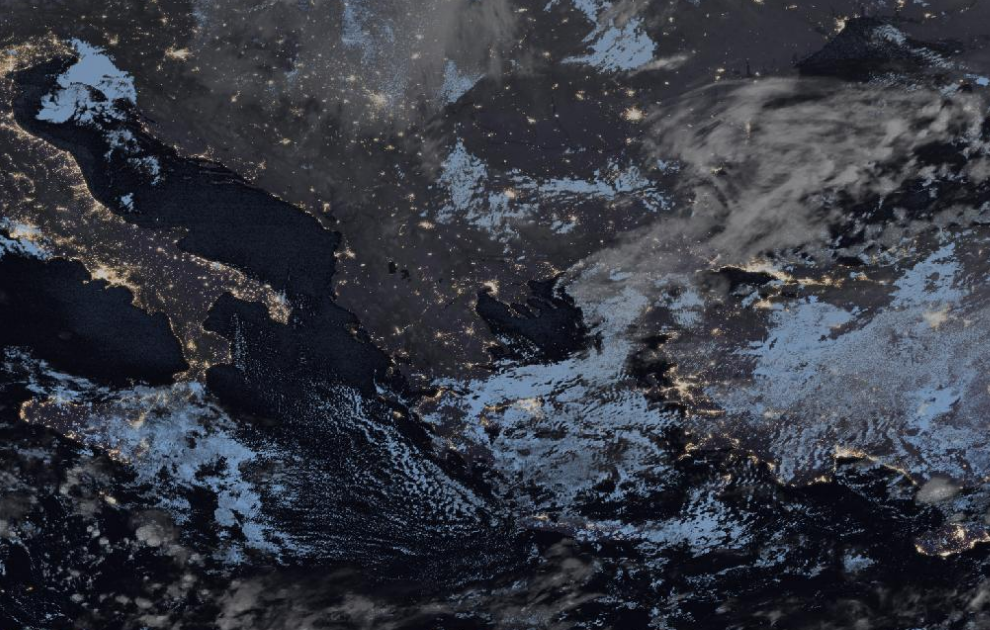 Τελευταία δορυφορική εικόνα νεφοκάλυψης