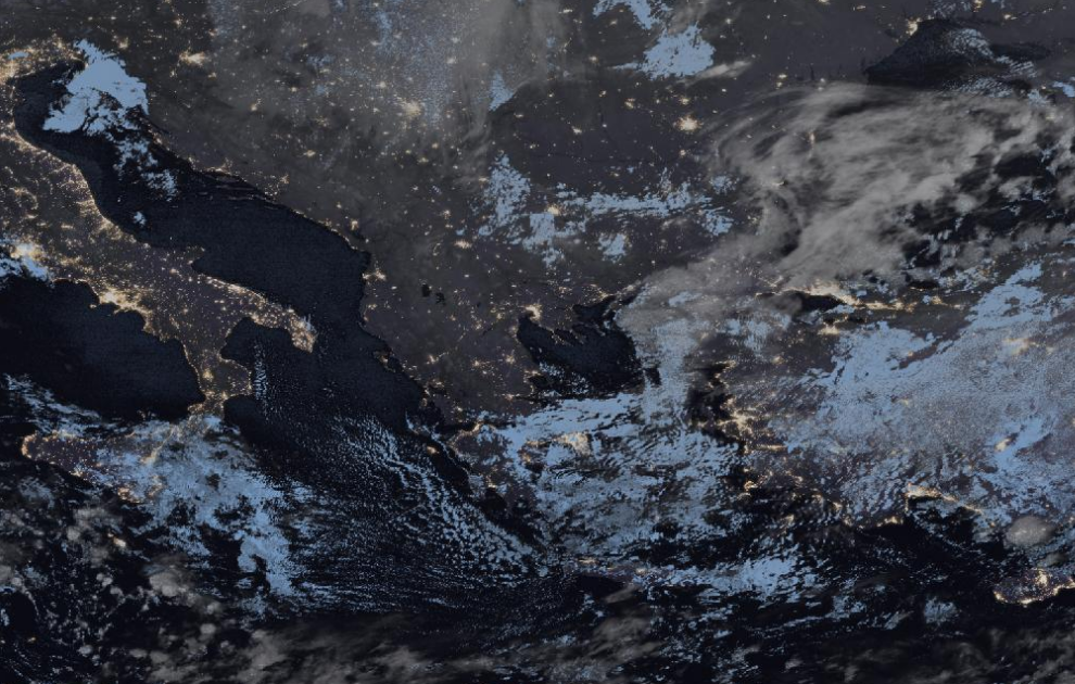 Τελευταία δορυφορική εικόνα νεφοκάλυψης