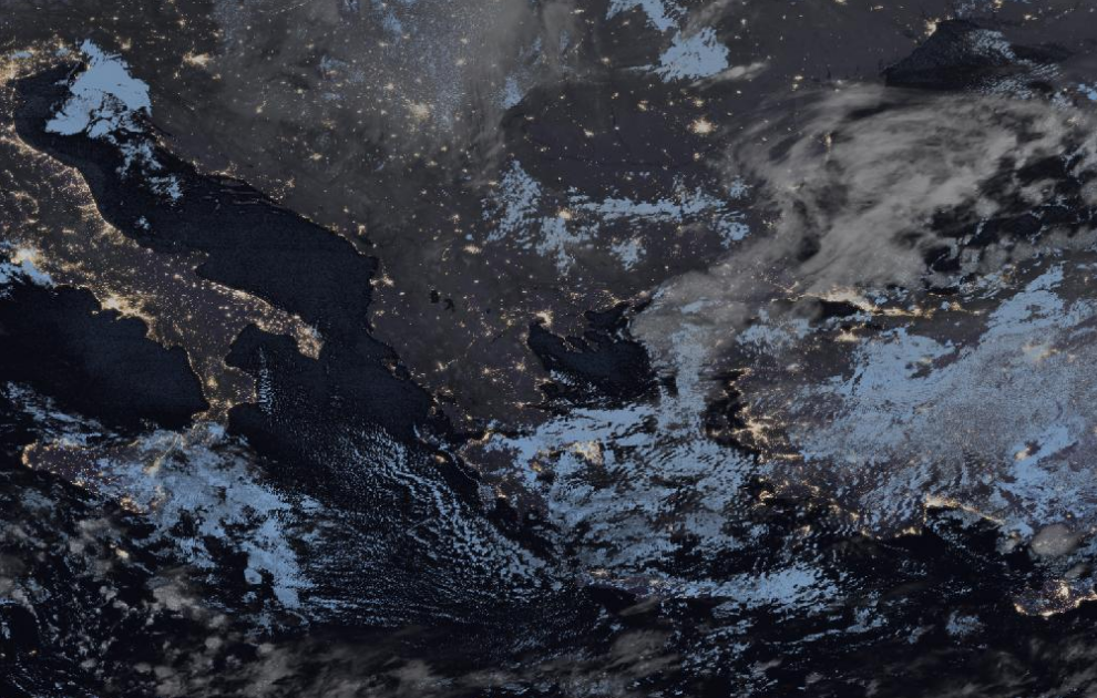 Τελευταία δορυφορική εικόνα νεφοκάλυψης