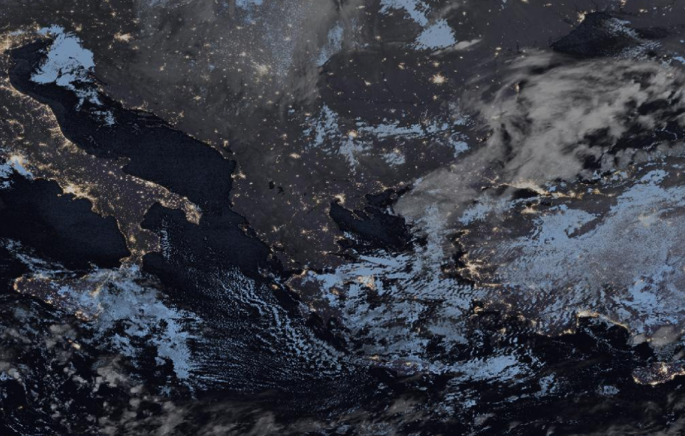 Τελευταία δορυφορική εικόνα νεφοκάλυψης