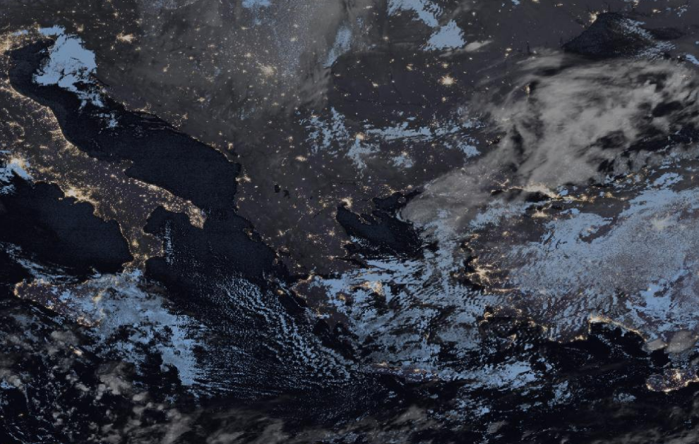 Τελευταία δορυφορική εικόνα νεφοκάλυψης