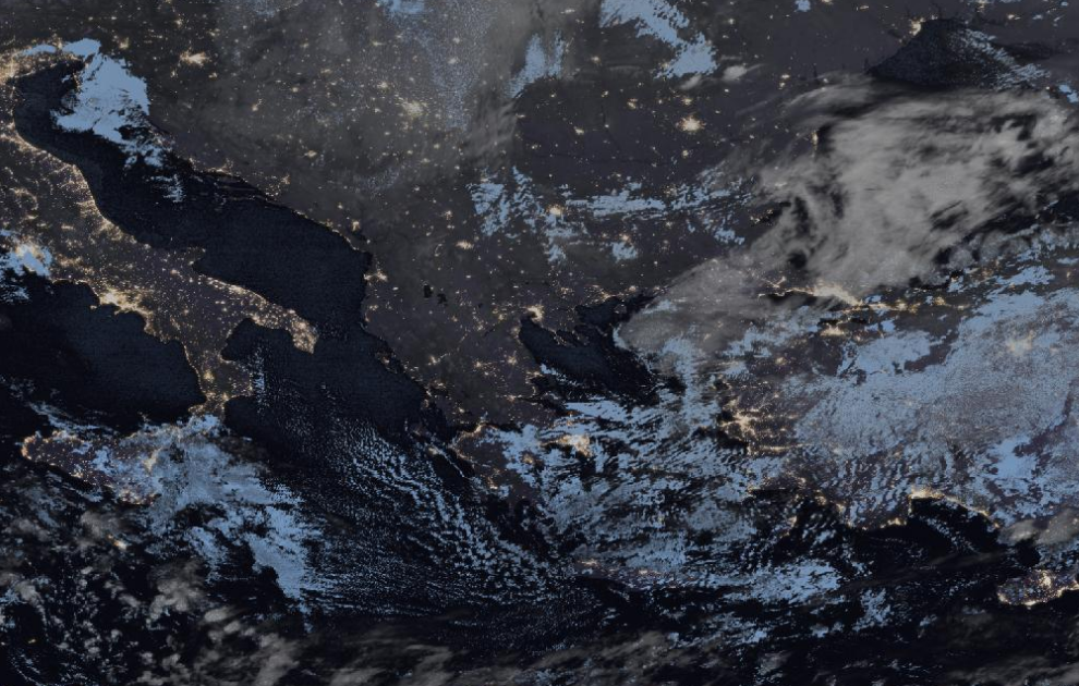 Τελευταία δορυφορική εικόνα νεφοκάλυψης