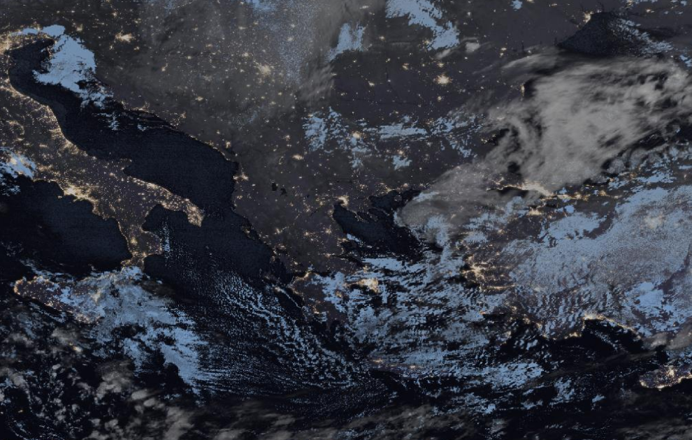 Τελευταία δορυφορική εικόνα νεφοκάλυψης