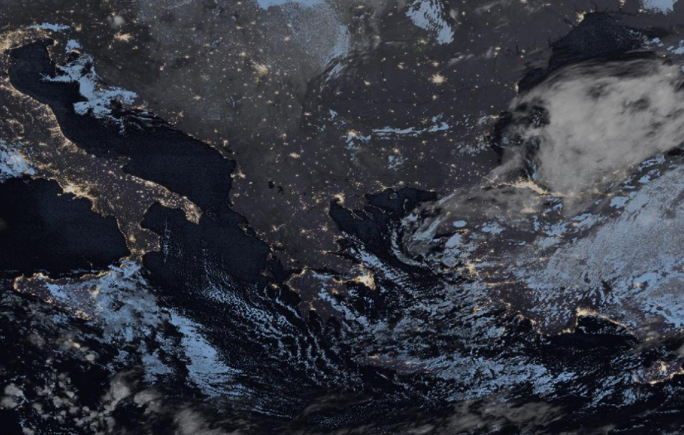 Τελευταία δορυφορική εικόνα νεφοκάλυψης