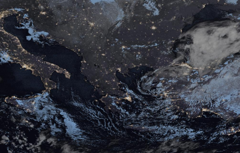 Τελευταία δορυφορική εικόνα νεφοκάλυψης