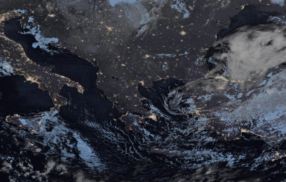 Τελευταία δορυφορική εικόνα νεφοκάλυψης