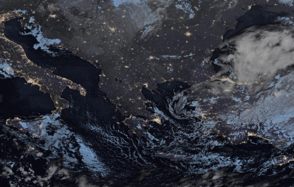 Τελευταία δορυφορική εικόνα νεφοκάλυψης