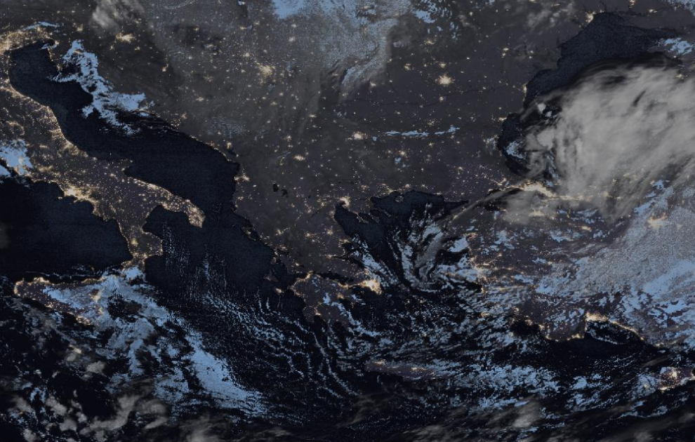 Τελευταία δορυφορική εικόνα νεφοκάλυψης