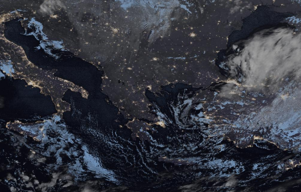 Τελευταία δορυφορική εικόνα νεφοκάλυψης