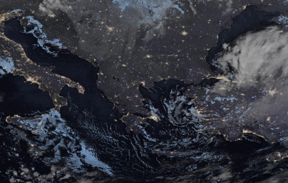 Τελευταία δορυφορική εικόνα νεφοκάλυψης