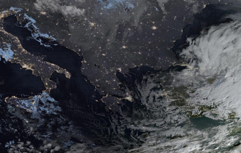 Τελευταία δορυφορική εικόνα νεφοκάλυψης