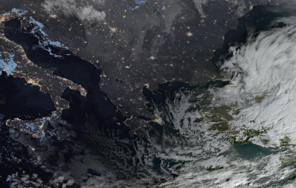 Τελευταία δορυφορική εικόνα νεφοκάλυψης