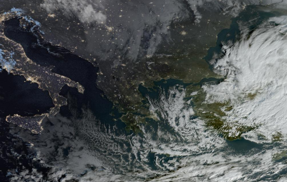 Τελευταία δορυφορική εικόνα νεφοκάλυψης