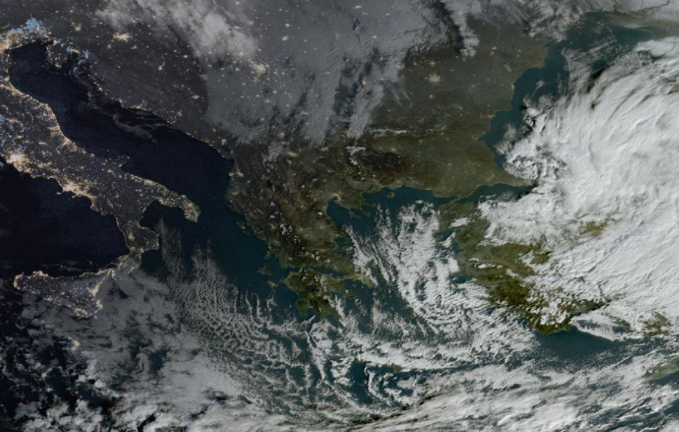 Τελευταία δορυφορική εικόνα νεφοκάλυψης