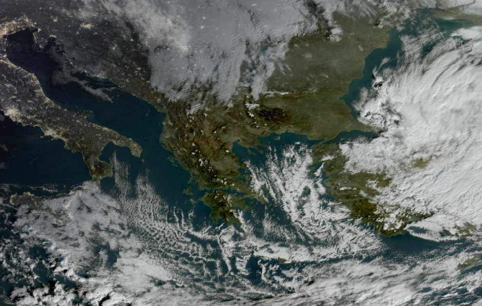 Τελευταία δορυφορική εικόνα νεφοκάλυψης