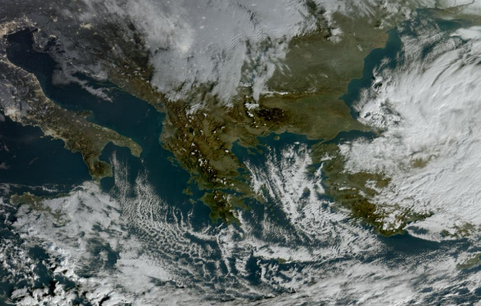 Τελευταία δορυφορική εικόνα νεφοκάλυψης