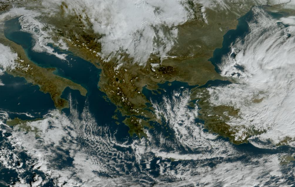 Τελευταία δορυφορική εικόνα νεφοκάλυψης