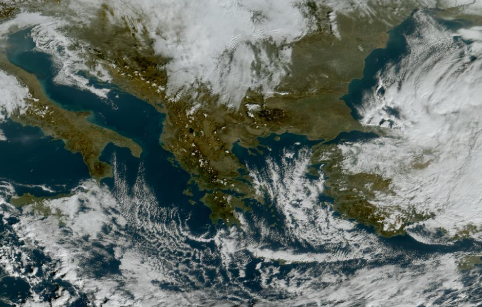 Τελευταία δορυφορική εικόνα νεφοκάλυψης