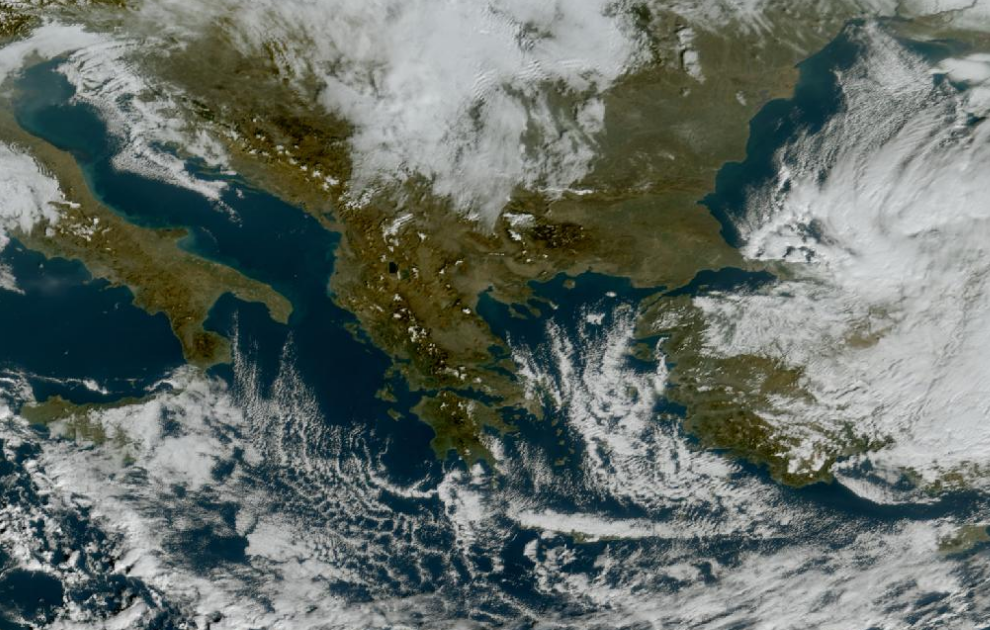 Τελευταία δορυφορική εικόνα νεφοκάλυψης