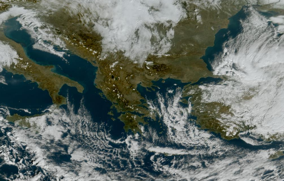 Τελευταία δορυφορική εικόνα νεφοκάλυψης