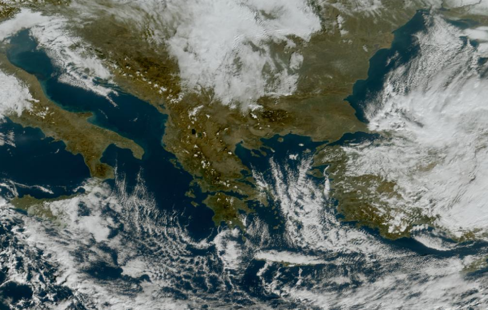 Τελευταία δορυφορική εικόνα νεφοκάλυψης