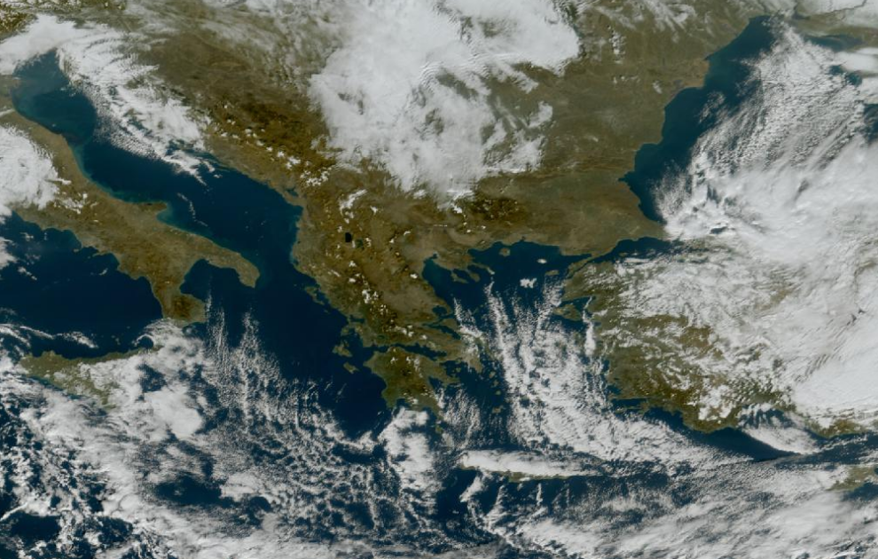 Τελευταία δορυφορική εικόνα νεφοκάλυψης