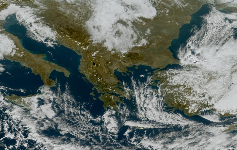 Τελευταία δορυφορική εικόνα νεφοκάλυψης