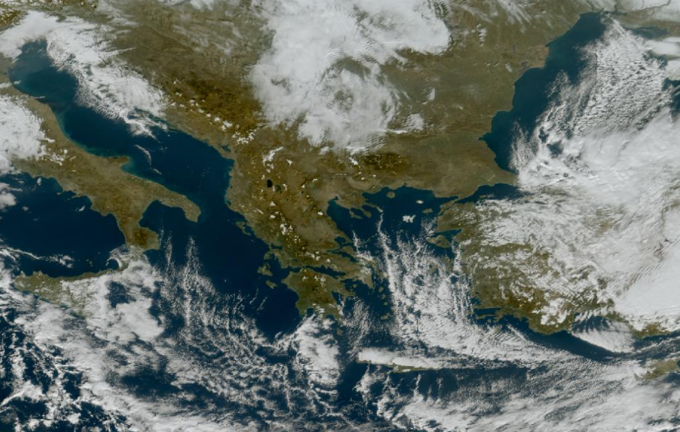 Τελευταία δορυφορική εικόνα νεφοκάλυψης