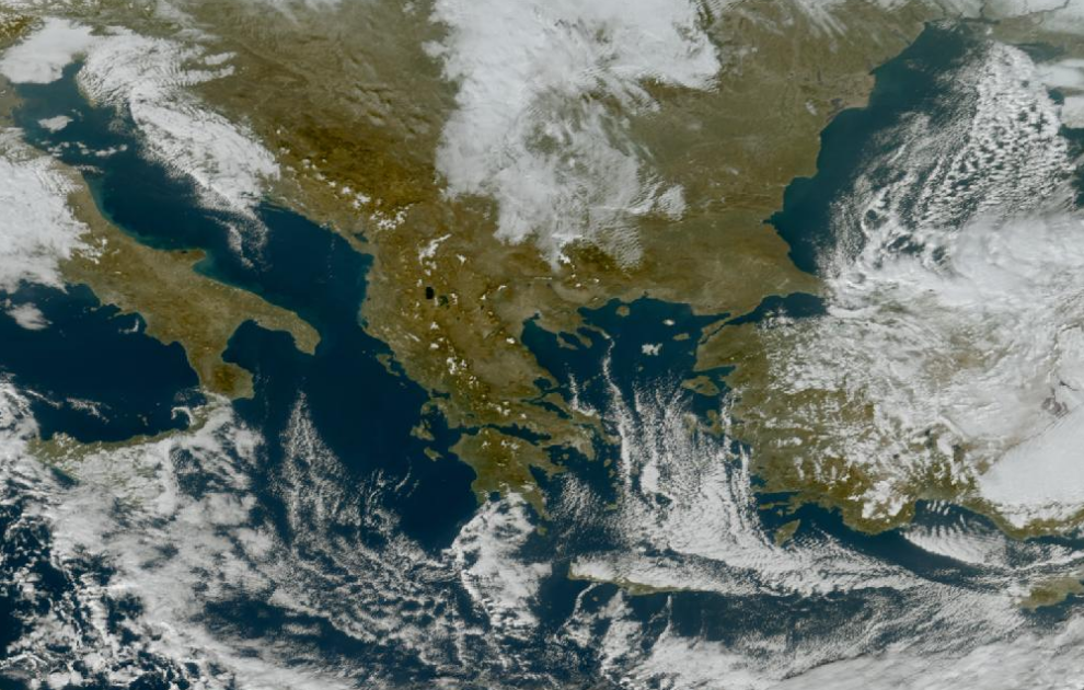 Τελευταία δορυφορική εικόνα νεφοκάλυψης