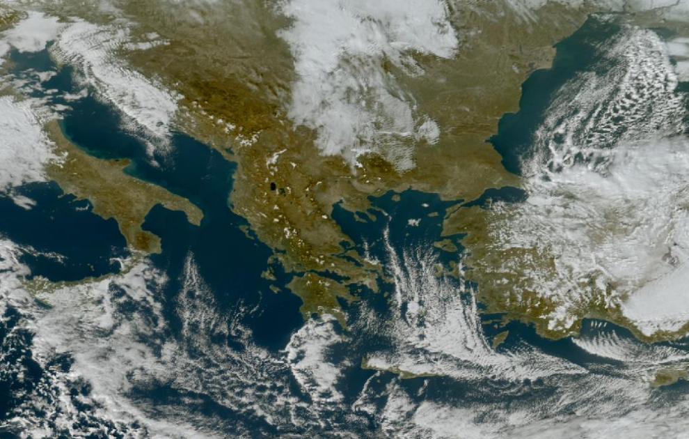 Τελευταία δορυφορική εικόνα νεφοκάλυψης