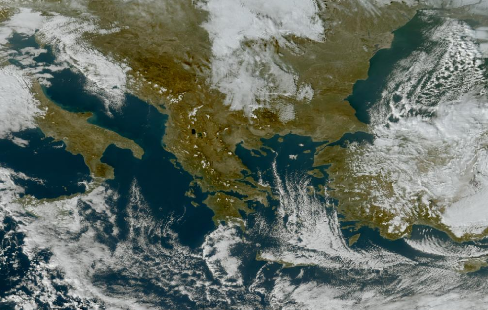 Τελευταία δορυφορική εικόνα νεφοκάλυψης